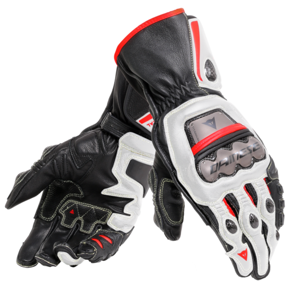 gants dainese full metal 6 blanc-rouge